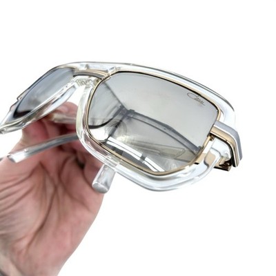 Vintage Cazal Aviator Mirrored Gold Clear Mens Sunglasses Navigator Hip Hop Y2K