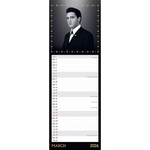 2026 Elvis Slim Calendar – Official Product – King of Rock And Roll - Picture 2 of 7