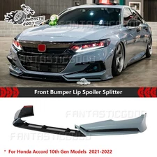 For Honda Accord 21-22 V2 Akasaka Sonic Gray Pearl Front Bumper Lip Splitter Kit