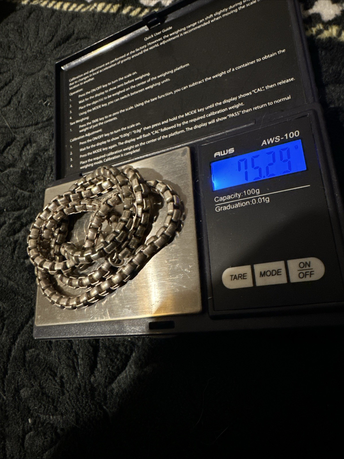 SOLID 925 STERLING SILVER Round Box Link Chain Ne… - image 8