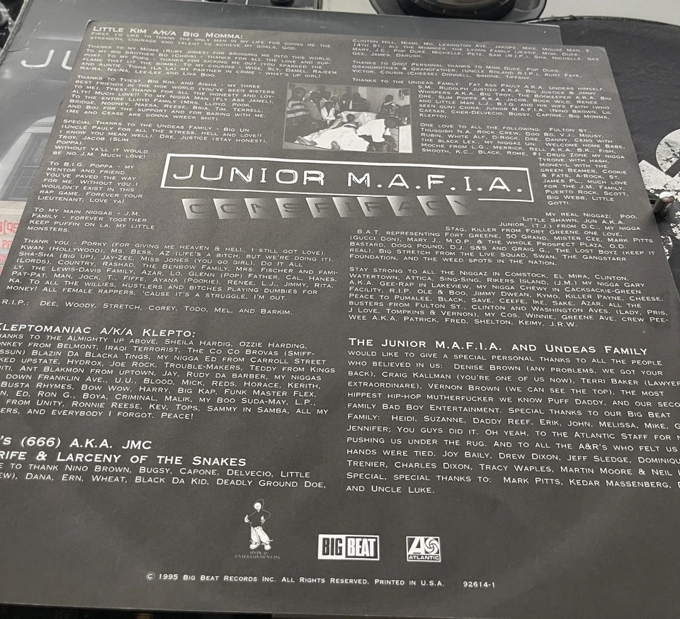Junior M.A.F.I.A. ‎– Conspiracy OG 1995 Press 2XLP in Picture Cover VG+/VG - Image 3 of 4