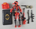 GI Joe 25th 50th Cobra Night Viper Figure Loose Complete with ProTech case