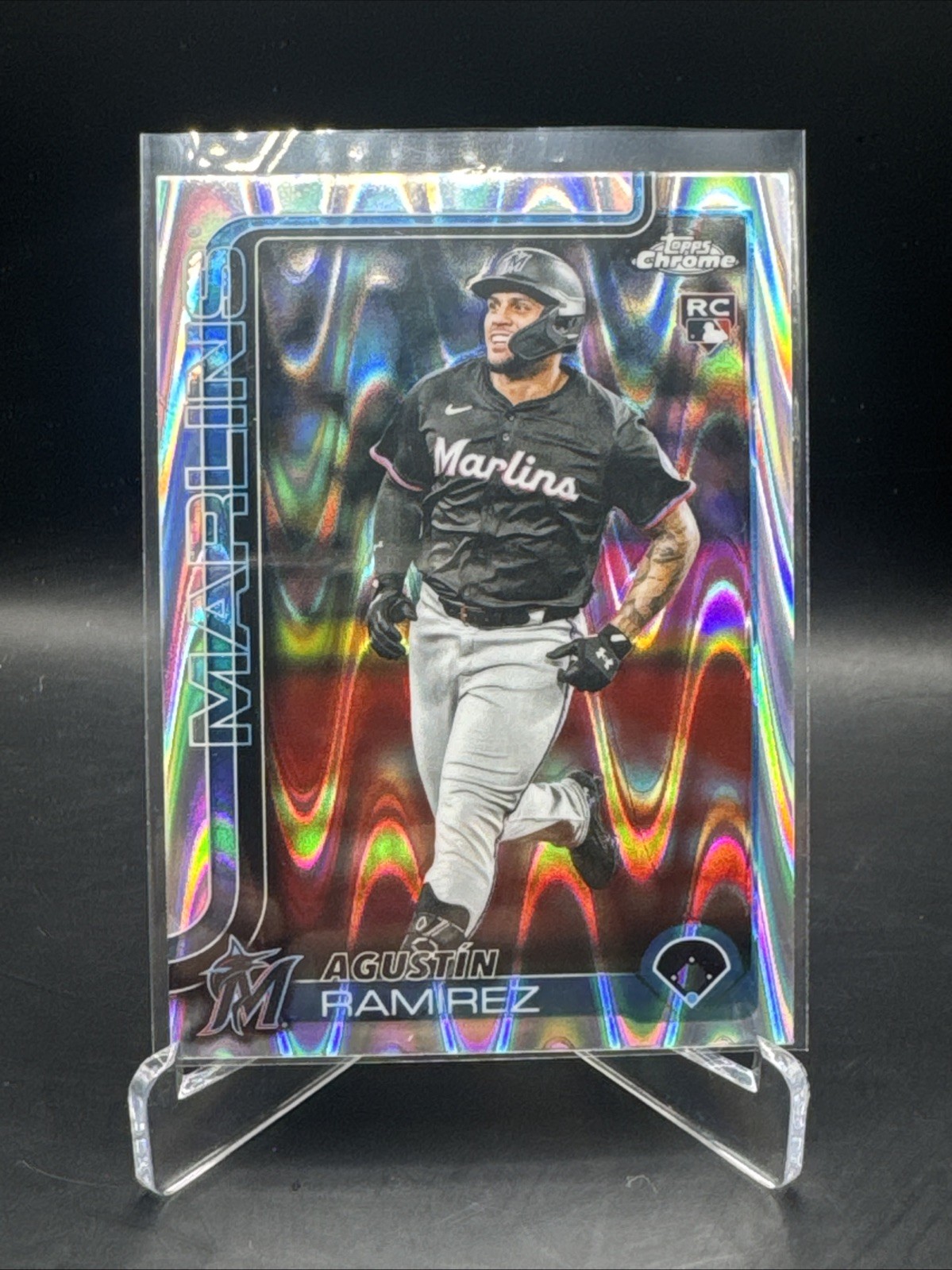 Agustin Ramirez 2025 Topps Chrome Update RayWave Refractor - Marlins USC200