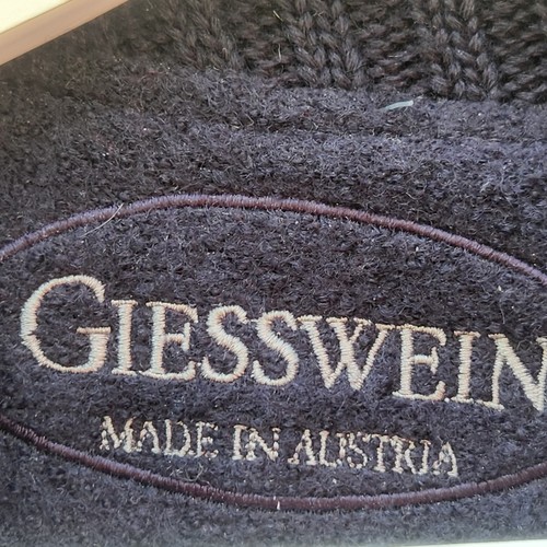 GIESSWEIN Men’s Cardigan Size 44 Blue Wool Made Austria Preppy Classic Sweater - Picture 2 of 12