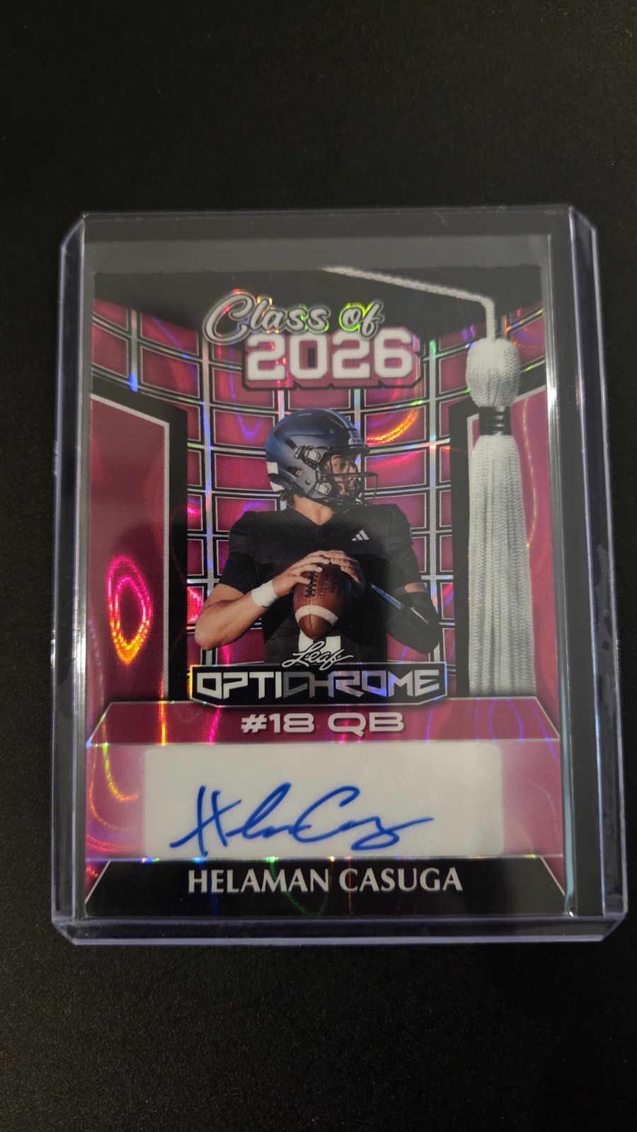2025 Leaf Optichrome HELAMAN CASUGA Autograph Auto /8 - Class Of 2026 Texas A&M