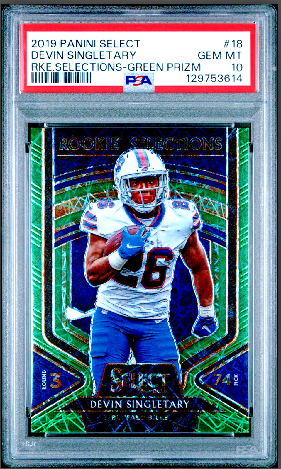 Devin Singletary Panini Select Rookie Selections #18 Green