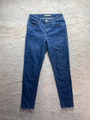 Levis 721 Womens size 28 medium Wash raw hem high rise skinny jeans