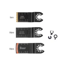 105 Pcs Titanium & HCS Oscillating Tool Blades Wood Plastic Metal Cutting Blades