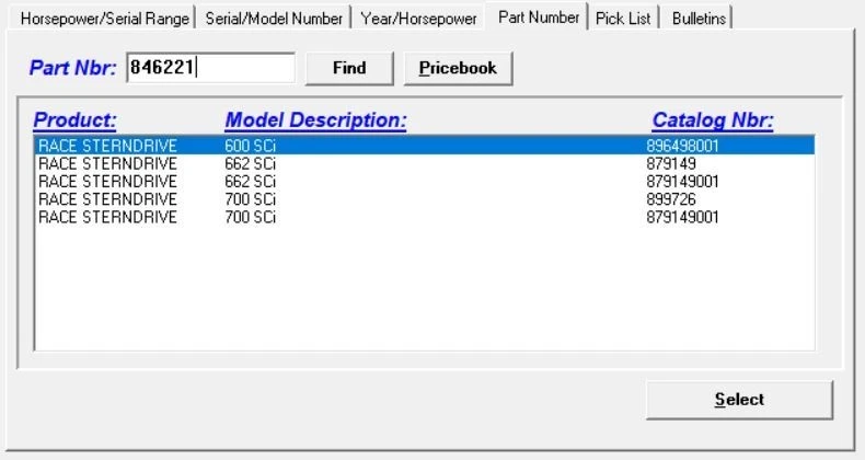 New/OEM MerCruiser Race Sterndrive 662, 700 SCi Belt 1744 mm - Part# 846221 - Image 4 of 4