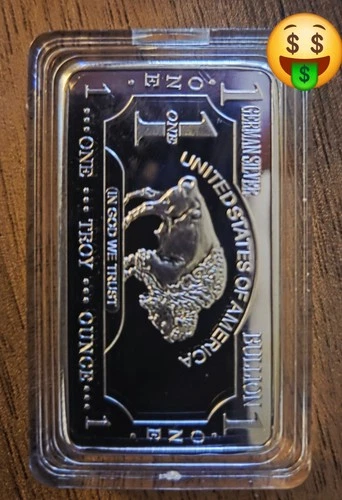 German Silver🎇🎇🦬🦬🦬🎇🎇 Buffalo 1 Troy Oz .999 Design 🔥🔥🔥No Reserve🔥🔥🔥