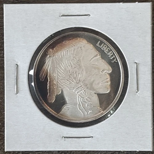 1 Troy Oz Silver Round Toning Buffalo - 0.999 Fine Silver Coin