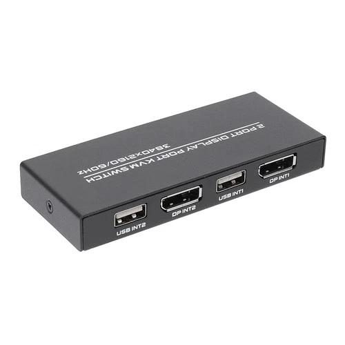 DisplayPort KVM , 4K@60Hz DP USB Switcher für 2 Computer Share Tastatur Mau9082