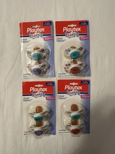 Collectible 90s Playtex Binky Angled Orthodontic Pacifiers Vintage 4 pack lot