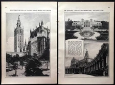 Ibero-American Exposition 1929 pictorial “Seville to See Two Worlds Unite" Spain