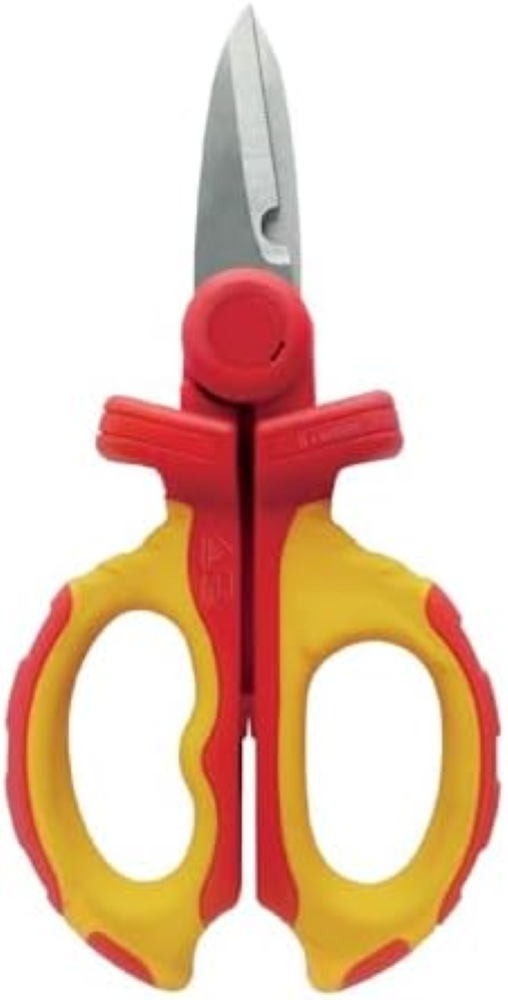 Forbici isolate da elettricista, 1000V. Rosso e giallo