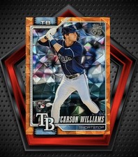 Carson Williams RC *9/25* 2026 Topps Series 1 Orange Diamante #25 Rays MLB