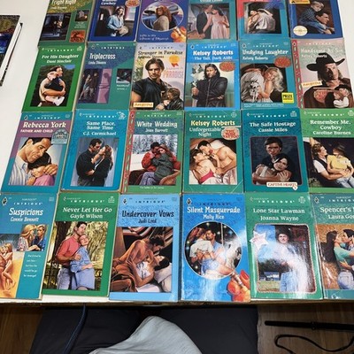 Vintage Harlequin Romance Book Lot - 24 Books - Var.  Authors- Romance, Suspense