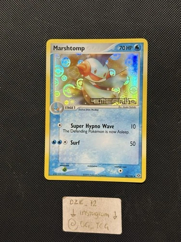 Pokemon Emerald - Marshtomp - 36/106 - STAMPED Emerald Reverse Holo - Near Mint