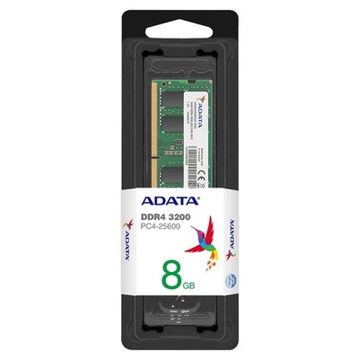 ADATA Premier 8GB, DDR4, 3200MHz (PC4-25600), CL22, SODIMM Memory, 1024x8 1x8GB 