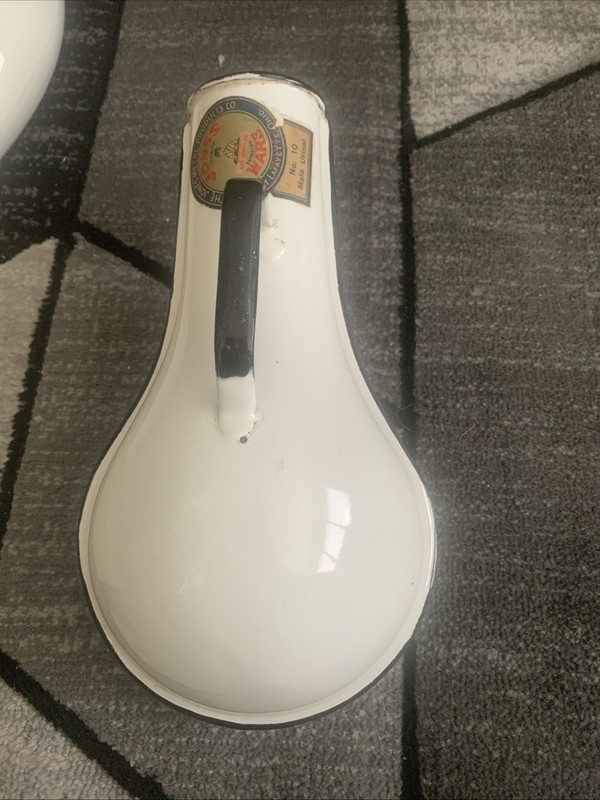 Vintage Jones Metal Product Male Urinal No.10 Enamel Ware Porcelain