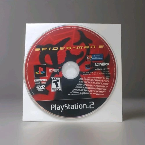 Spider-Man 2 (Sony PlayStation 2, 2004) PS2 Disc Only Tested