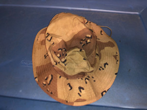 Desert Storm US Army Chocolate Chip Desert Camo Sun BOONIE Hat Size 6 7/8