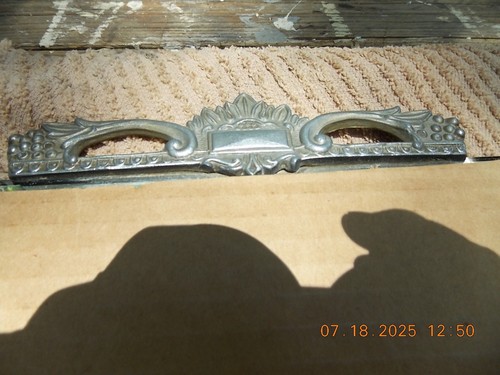Old English Deco Frameless Beveled Glass Mirror W/Topper 25 5/8" X 16 1/2 0 S&H - Picture 12 of 13