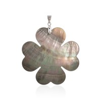 Cavill SilberanhäNger Damen 925 Sterling Perlmutt Kleeblatt 58X50Mm