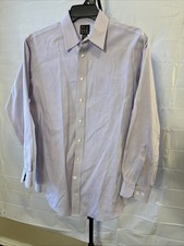Jos A Bank Traveler Shirt Men 16 1/2-34 Tailored Fit Button Up Long Sleeve