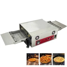 18'' Commercial Pizza Oven Chain Conveyor Electric Baking Oven Countertop 220V