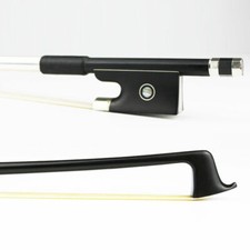 New 3/4 Size Advanced Black Carbon Fiber Violin Bow Pernambuco Performance