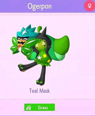 Shiny Ogerpon 6IV Pokémon Scarlatto E Viola Trasferimento A - Foto 11