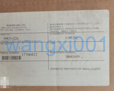 NEW WOODWARD 2301A 9905-026 Speed control board DHL Fast delivery