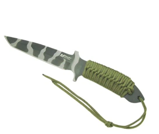 Cuchillos MTech - MT-303B - Mango Envuelto Militar Verde 440 Acero Inoxidable Kinfe Foto 2 de 2