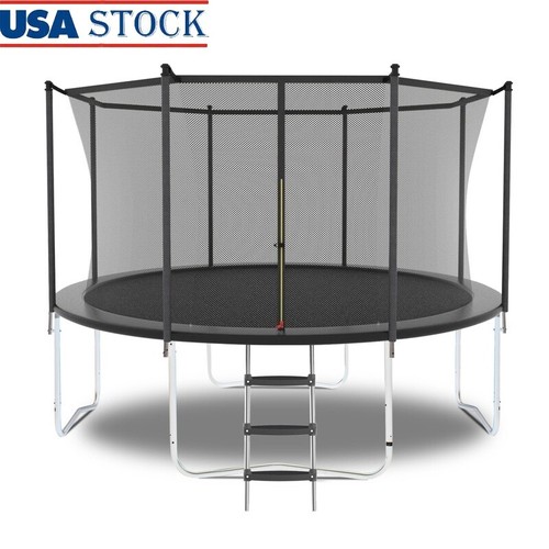 Heavy Duty 8FT Trampoline Kids Safe Outdoor Jumping Mat Spring Cover Padding New