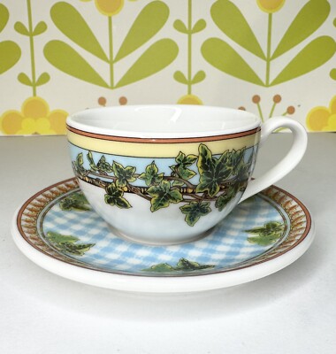 ローゼンタール　ヴェルサーチ　Ivy Leaves Passion スープボウル Versace Rosenthal IVY LEAVES PASSION Blue Coffee Cup & Saucer Set