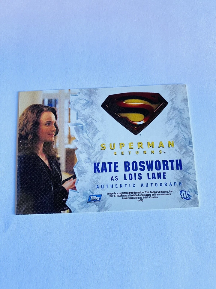 KATE BOSWORTH Lois Topps 2006 Superman Returns Movie AUTOGRAPHED Trading Card - Image 2 of 2