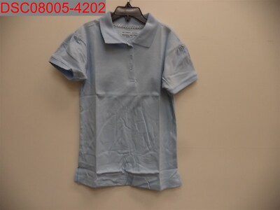 QTY=3 Galaxy by Harvic Girls Lt. Blue Uniform Polo Shirt 8 786935002967