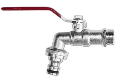 Outside Garden Hose Tap 1/2 3/4 Ball Valve Metal Snap Fittings