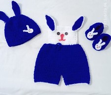 Crochet Baby Dress Full Set Newborn Size Handmade