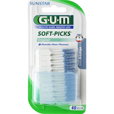 GUM Soft-Picks Original X-Large, metallfreie Interdentalbürsten, 40 Stück