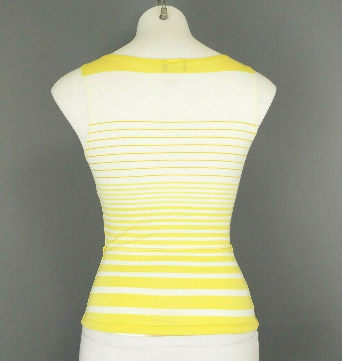 New Toomi Women Shirt, Size Small, yellow, white, stripe, acrylic