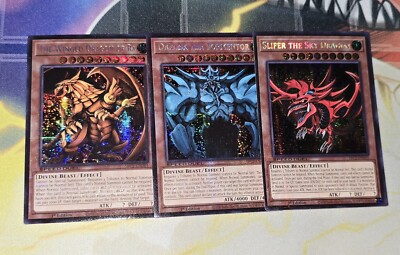 Yugioh Slifer Obelisk Winged Dragon Of Ra SBC2 Speed Duel Prismatic Secret Rare