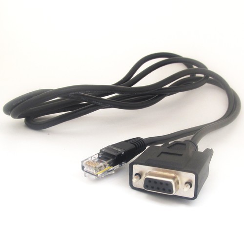 10pcs 1.5M Black RJ45 Male to Serial DB9 9pin Female Lan Router Adapter Cable