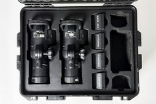 2x Profoto B1X Lights in Custom Foam Pelican 1607 Air Case, 4x Spare Batteries