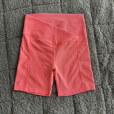 Wilo the Label Bike Shorts Womens Hot Pink Yoga Elastic High Rise Large 
