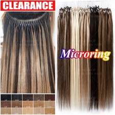 200PCS THICK 100 Remy Human Hair Extensions Micro Loop Nano Ring Bead 1G / 0.5G