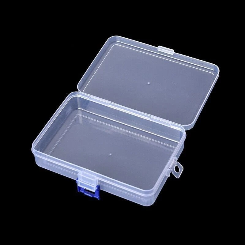 3pc Clear Plastic Box Jewelry Storage Container Beads Case Small Items Organizer - Image 4 of 4