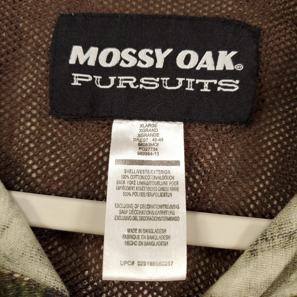 Mossy Oak Pursuits Camo Shirt Mens XL Infinity Breakup Hunting Extra Large - Image 4 of 4