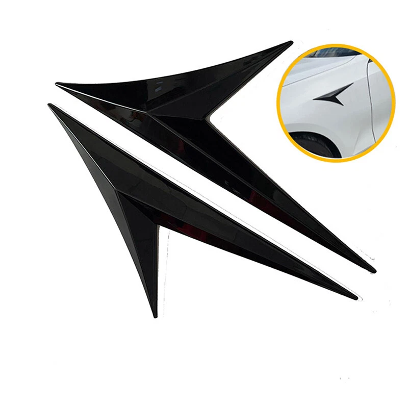 Par de cubiertas adhesivas para guardabarros de flujo de aire del ala lateral del coche para Honda Civic 2016-2021 Foto 2 de 4